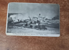 conflagration 1914 Fire as seen from gallows hill Salem Massachusetts Postcard A picture