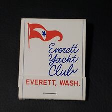 Vintage Matchbook Cover Everett Yacht Club Everett Washington Unstruck picture