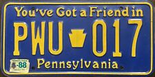 1988 EXPIRED Pennsylvania License Plate  picture