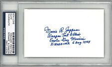 MORRIS JEPPSON SIGNED INDEX CARD PSA DNA 84071428 (D) WWII ENOLA GAY ETO picture