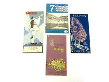 Vintage Lot 1957 Greece Pullman Coach Tours Delphes Olympus Pamphlets Touring  picture