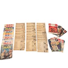 Lot of 22 Vintage MAD Magazines Covers Torn Off - 12 Covers& Fold-Ins 1967-1977 picture