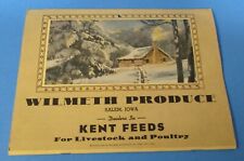 1948 KENT FEEDS advertising calendar Wilmeth Produce, Salem, Iowa - complete picture