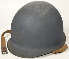 Original Early WWII US Navy USN Blue McCord Fixed Bale M1 Helmet picture