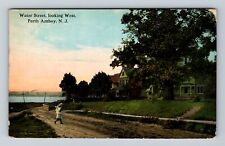 Perth Amboy NJ-New Jersey, Water Street Looking West, Vintage c1915 Postcard picture