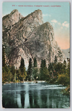 Postcard Yosemite Valley Caolifornia Three Brothers Vintage picture