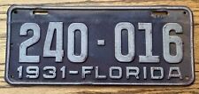 1931 Florida License Plate #240-016 picture