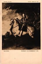 National Gallery CHARLES I ON HORSEBACK by Arist Anthony Van Dyck Postcard picture