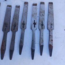 Lot Of 6 Vintage Antique Buck Brothers Brace and bit Flat Screwdriver Bits NOS picture