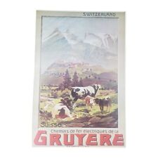 Vintage 1906 Beautiful View Gruyere Switzerland picture