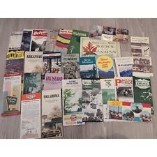 27x Vintage State Road Travel Maps 60's/70's Travel Brochure Epherma USA Canada picture
