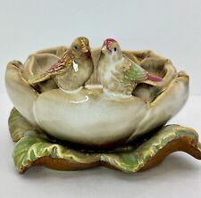 Tii Collections Ceramic Flower And Love Birds Round Candle Dish picture
