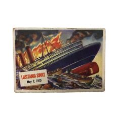 VTG 1954 Topps Scoops #5 Lusitania Sinks World War I picture