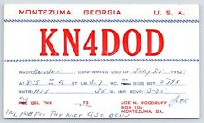 QSL CB Ham Radio Card KN4DOD Montezuma Georgia Vtg Macon County GA 1955 Card picture