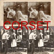 20 Stereoviews Corset bodice wasp waist laced Motive 1900 picture
