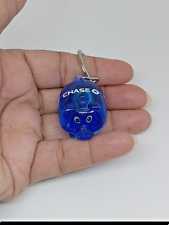 Chase Bank Pig Keychain Banking Advertising Logo Keyring Blue Acrylic NOS picture