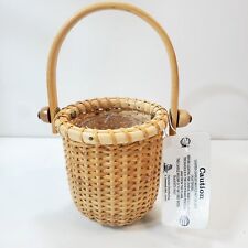 Mini Miniature Nantucket Basket Harvest of Barnstable Votive Candle Holder 3
