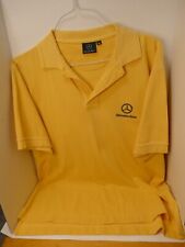 Mercedes Benz Medium Yellow Collared 100% combed Cotton Polo shirt Button Casual picture