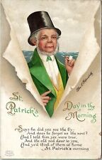 Ellen Clapsaddle St Patrick's Day Old Man Day in the Morning 1912 Postcard W9 picture