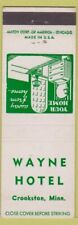 Matchbook Cover - Wayne Hotel Crookston MN picture
