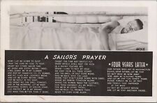RPPC Postcard A Sailor's Prayer WWII 1944 picture