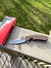 NEW Spyderco Southard / Brown G10 / Stonewashed 204P Blade / Discontinued / Rare picture