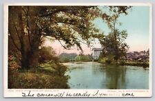 Huron River Near Ann Arbor Michigan Antique c1903-1907 Unposted Postcard picture