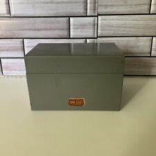 Vintage Weis Metal Index Card Recipe File Box USA With Index Cards 1960’s MI picture