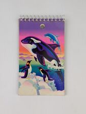 Vtg 90s Lisa Frank Max Splash Whale 3” X  5” Memo Book Note Pad - Made In USA picture