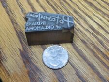Potawatomi Indians of Oklahoma wooden stamp block FREE S&H picture