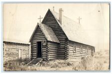 c1910's St. Thomas Episcopal Church View Dubois Wyoming WY RPPC Photo Postcard picture