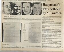 1977 newspaper article Hauptmann letter withheld by N.J.  - Lindbergh kidnapping picture
