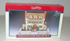 Lemax Dickensvale Collectibles Porcelain Stone Wall Set of 4 Christmas Village picture