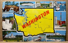 Postcard Washington Map 1944 Multi View picture