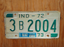 1972 1973 Indiana License Plate # 3 B 2004 picture