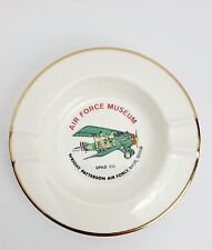 Air Force Museum W-P AFB Ohio Porcelain Ashtray W/ Gold Trim Mint Condition picture