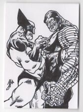 Wolverine & Cyber Marvel Personal Sketch Card PSC ACEO by Todd Mulrooney 1/1 picture