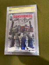 Signed Transformers #1 Metal Cover Edition Peter Cullen & Frank Welker CGC 9.8 picture