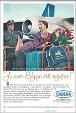 1960 SABENA Belgian World Airlines BOEING 707 INTERCONTINENTAL ad airways advert picture