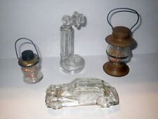 Antique Lot GLASS CANDY CONTAINER Collection - CAR PHONE LANTERN picture