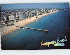 Postcard Great beach fishing pier Pompano Beach Florida USA picture