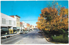 ( 8232 ) 1966 Postcard - Cars Downtown by Stores  in  Hickory North Carolina picture
