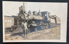 Mint Real Picture Postcard Train Railway Locomotive With Driver picture