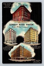 Nashville TN-Tennessee, Lovejoy Hotel System, Advertising, Vintage Postcard picture