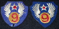 WW2 US 9th Army Air Force English Theater Made Patch LOT X2 British SSI, Damaged picture