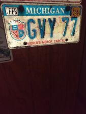 Michigan license plates World Moter Capital 1896-1996 picture