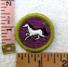 Vintage Girl Scouts White Horse Purple Patch picture