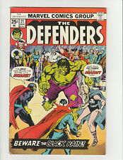 The Defenders #21 Bronze Age Marvel Comic Book Hulk Black Rain 6.5 FINE+ picture