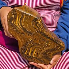 13LB Rare Natural Beautiful Yellow Tiger Crystal Mineral Specimen Healing 671 picture