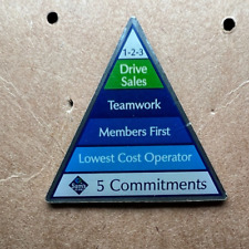 Lapel Pin Walmart Sam's Club Employee Associate Pin 5 Commitments Pyramid Goals picture
